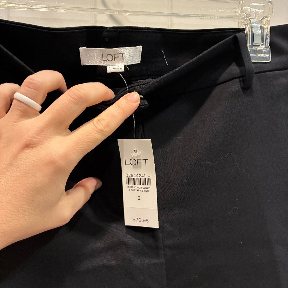Loft Riviera Slim Pants - black - size 2